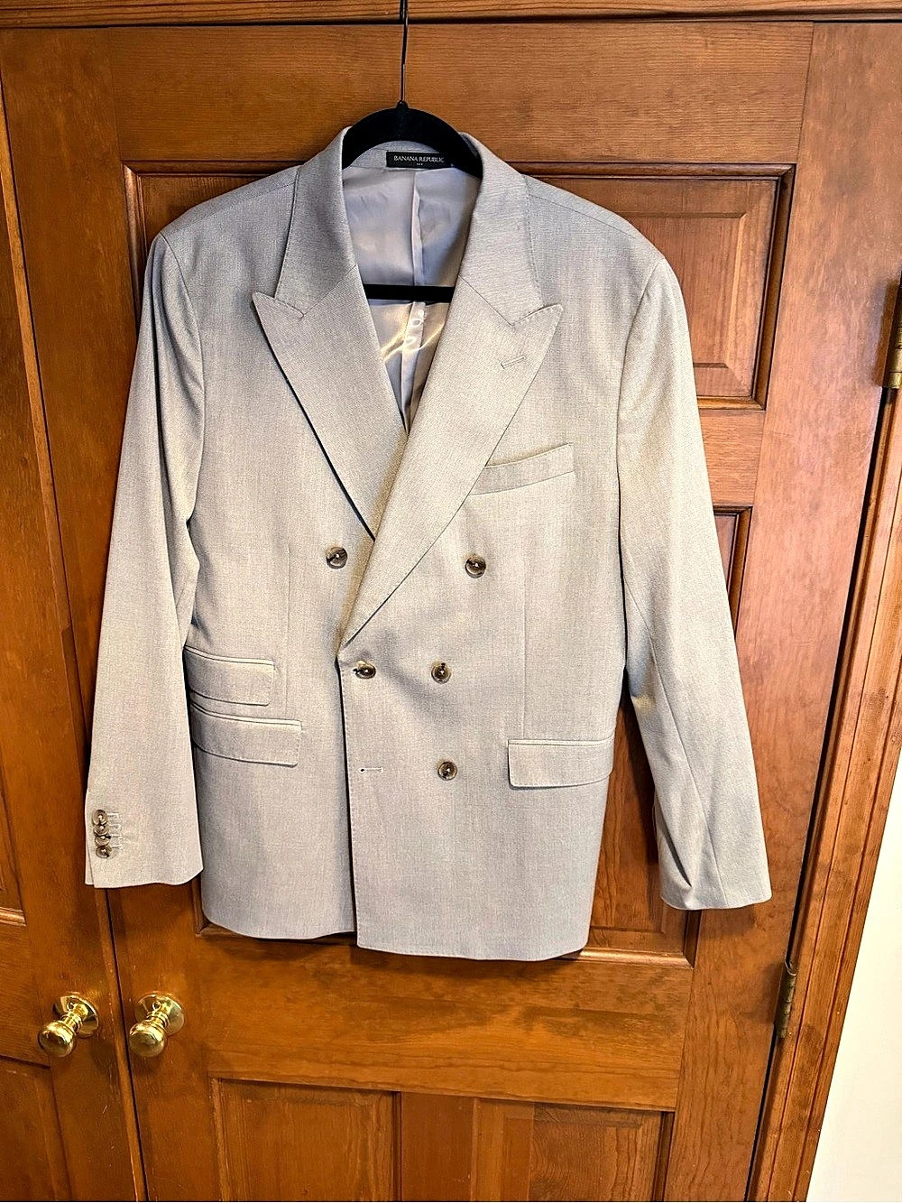 Banana Republic Tailored Fit Men's Wool Blazer Gray Size 42R